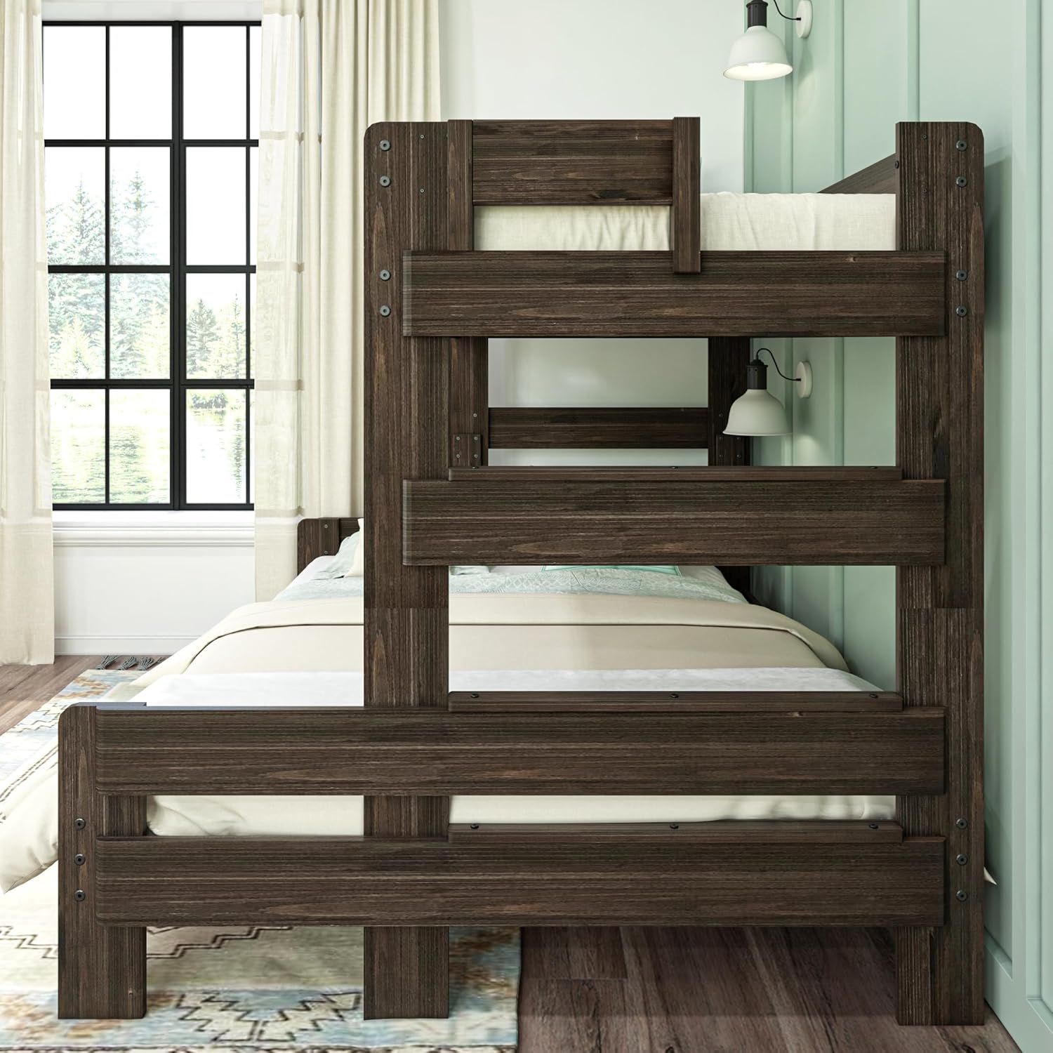Farmhouse Twin XL Over Queen Bunk Bed view 4