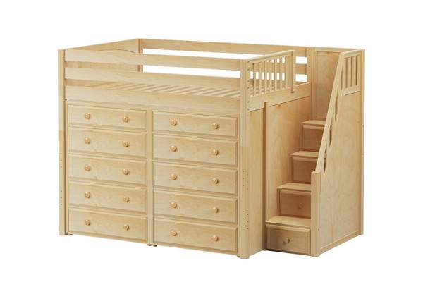 Premium Full High Loft Bed with Storage