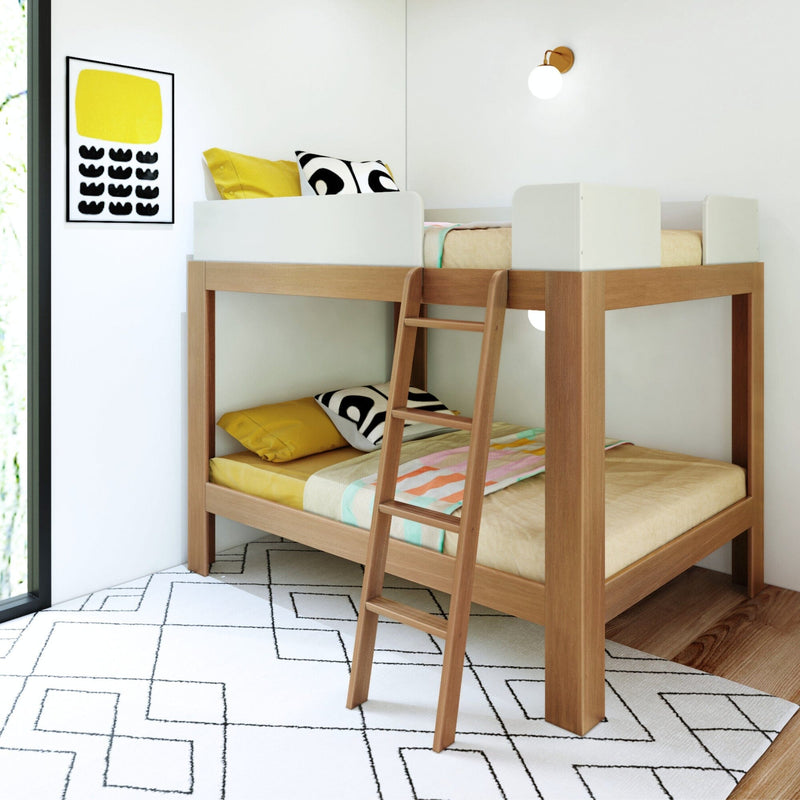 Mid-Century Modern Twin Over Twin Bunk Bed