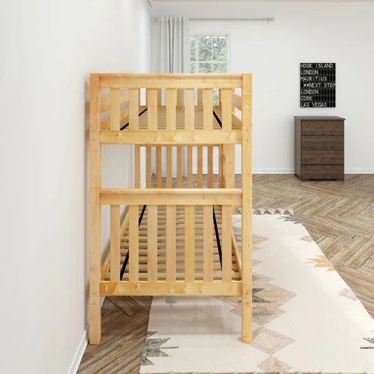 Premium Solid Wood Twin Bunk Bed with Ladder view 2