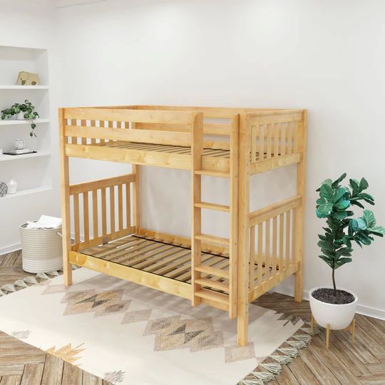 Premium Solid Wood Twin Bunk Bed with Ladder view 3