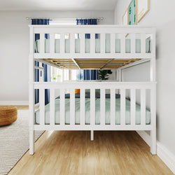 Solid Wood Queen Over Queen Bunk Bed view 4