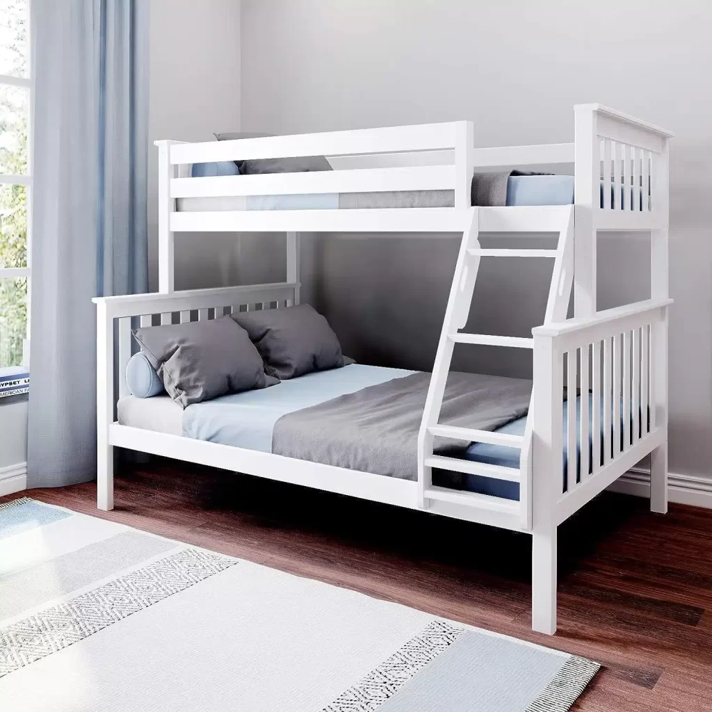 Solid Wood Twin Over Full Bunk Bed