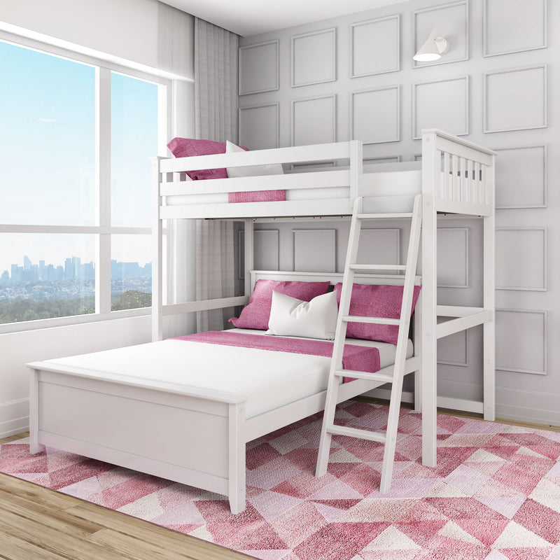 Solid Wood Twin Over Full L-Shaped Bunk Bed