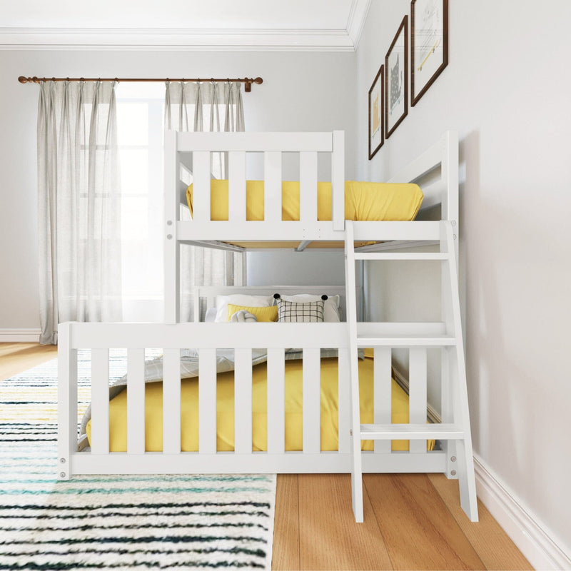 Solid Wood Twin Over Full Low Bunk Bed view 2