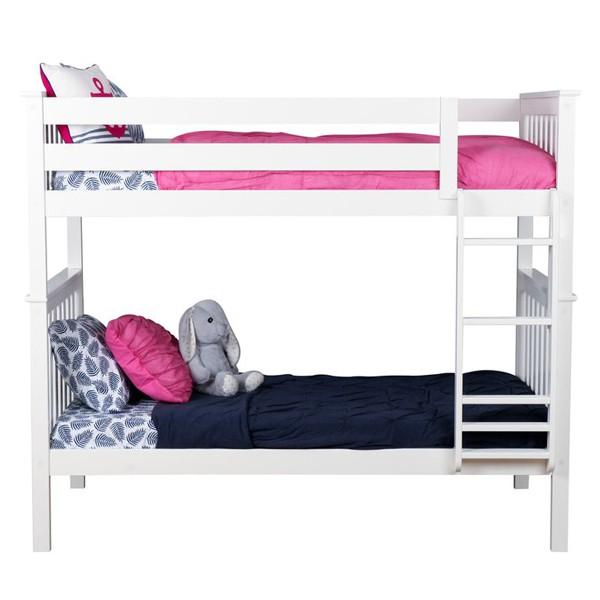 Solid Wood Twin Over Twin Bunk Bed view 3