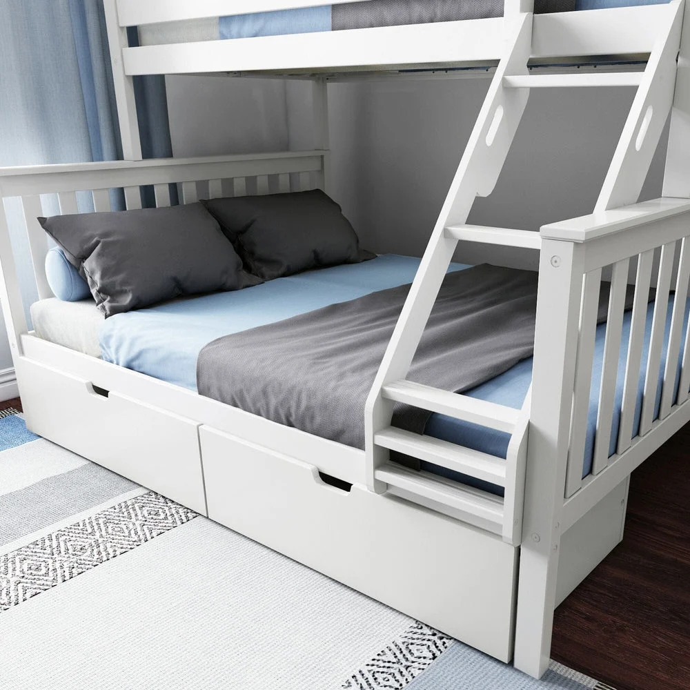 Solid Wood Twin XL Over Queen Bunk Bed view 4