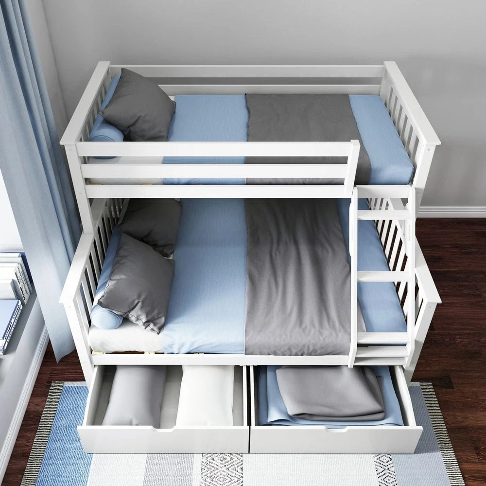 Solid Wood Twin XL Over Queen Bunk Bed view 5