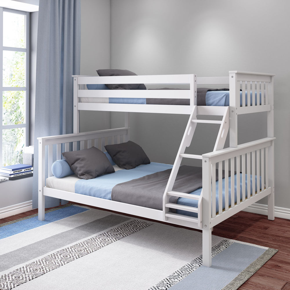 Solid Wood Twin XL Over Queen Bunk Bed